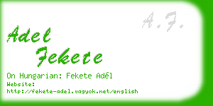 adel fekete business card