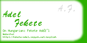 adel fekete business card